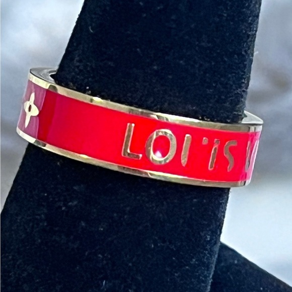 🩷Louis Vuitton Red Logo Ring 🩷 - Picture 7 of 12
